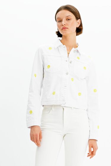 Chaqueta vaquera margaritas | Desigual
