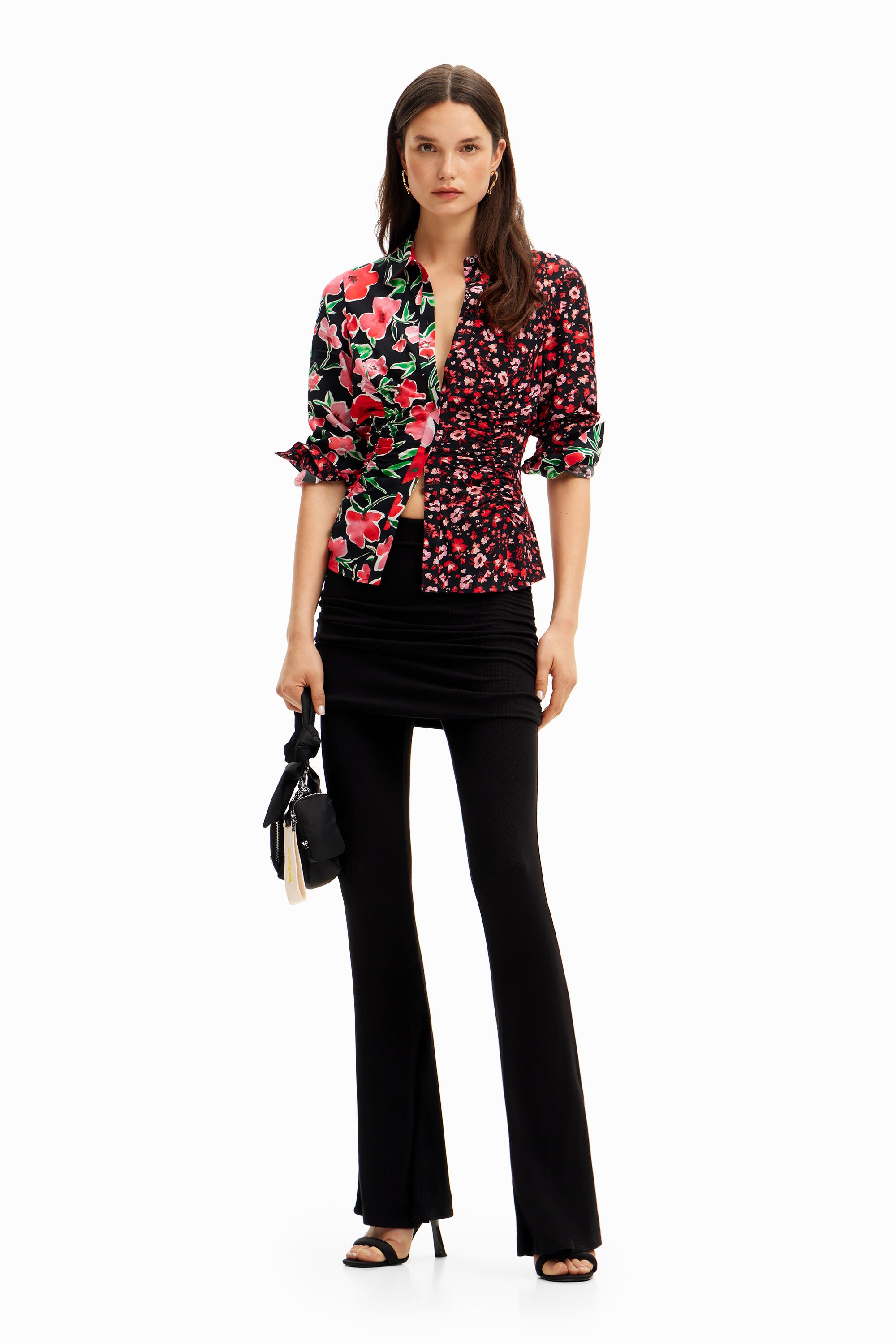 Desigual Floral gathered shirt