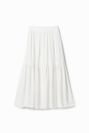 Falda midi textura | Desigual