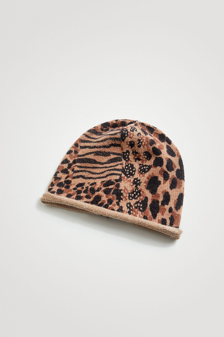 Knit hat patch animal print | Desigual