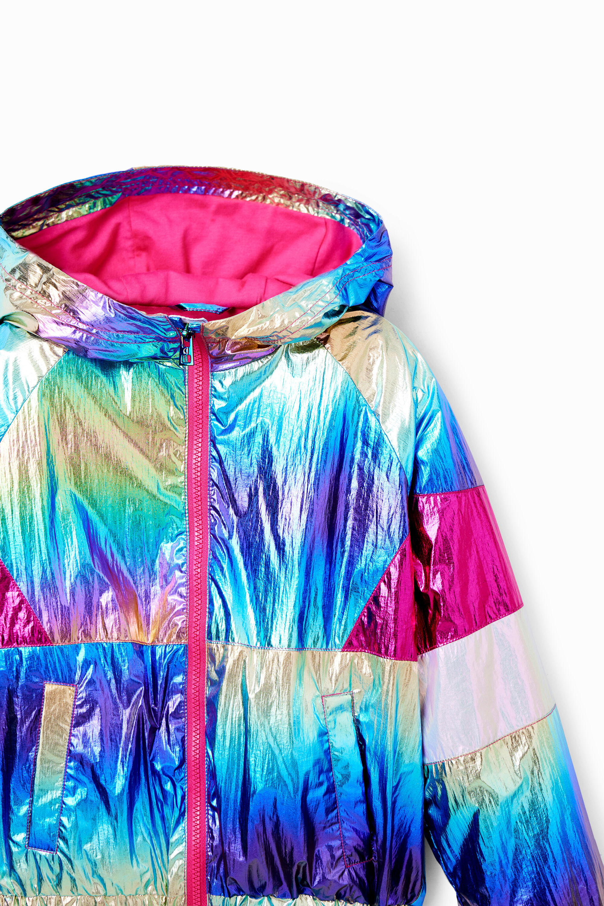 Iridescent raincoat