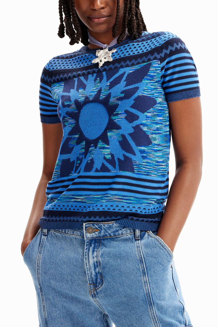 Camiseta punto flor | Desigual