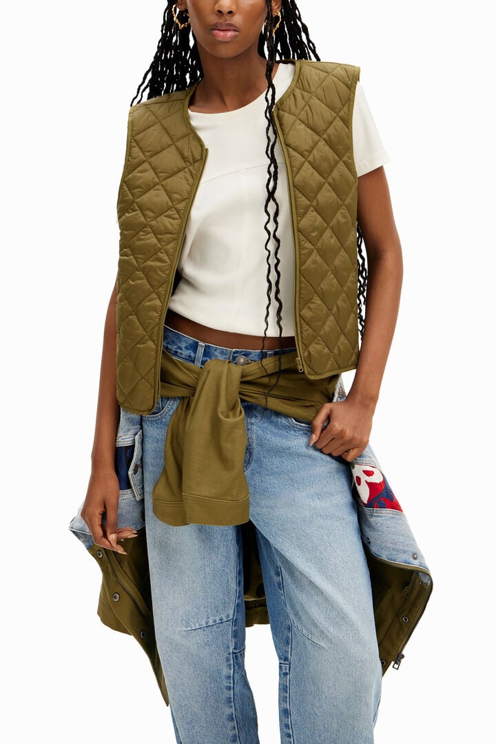 2-in-1 embroidered hybrid parka | Desigual