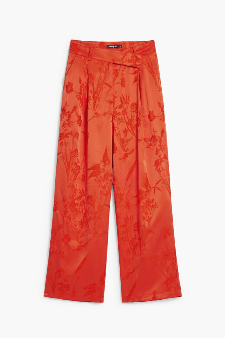 Pantalón largo liso bordado | Desigual