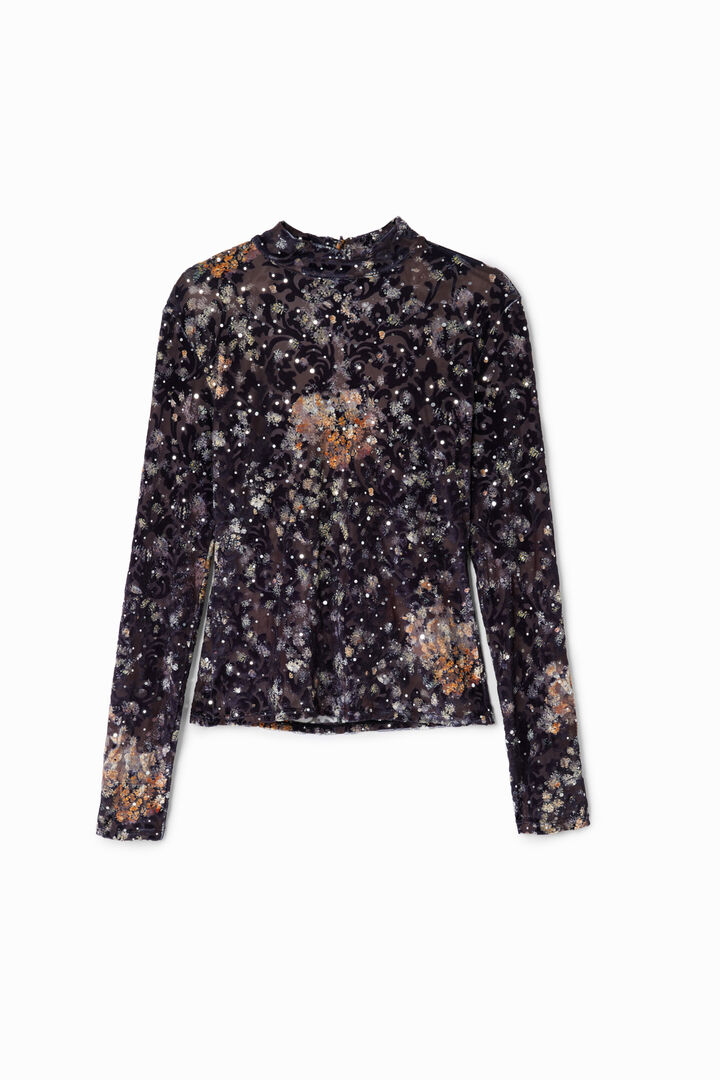 Long-sleeve floral T-shirt | Desigual