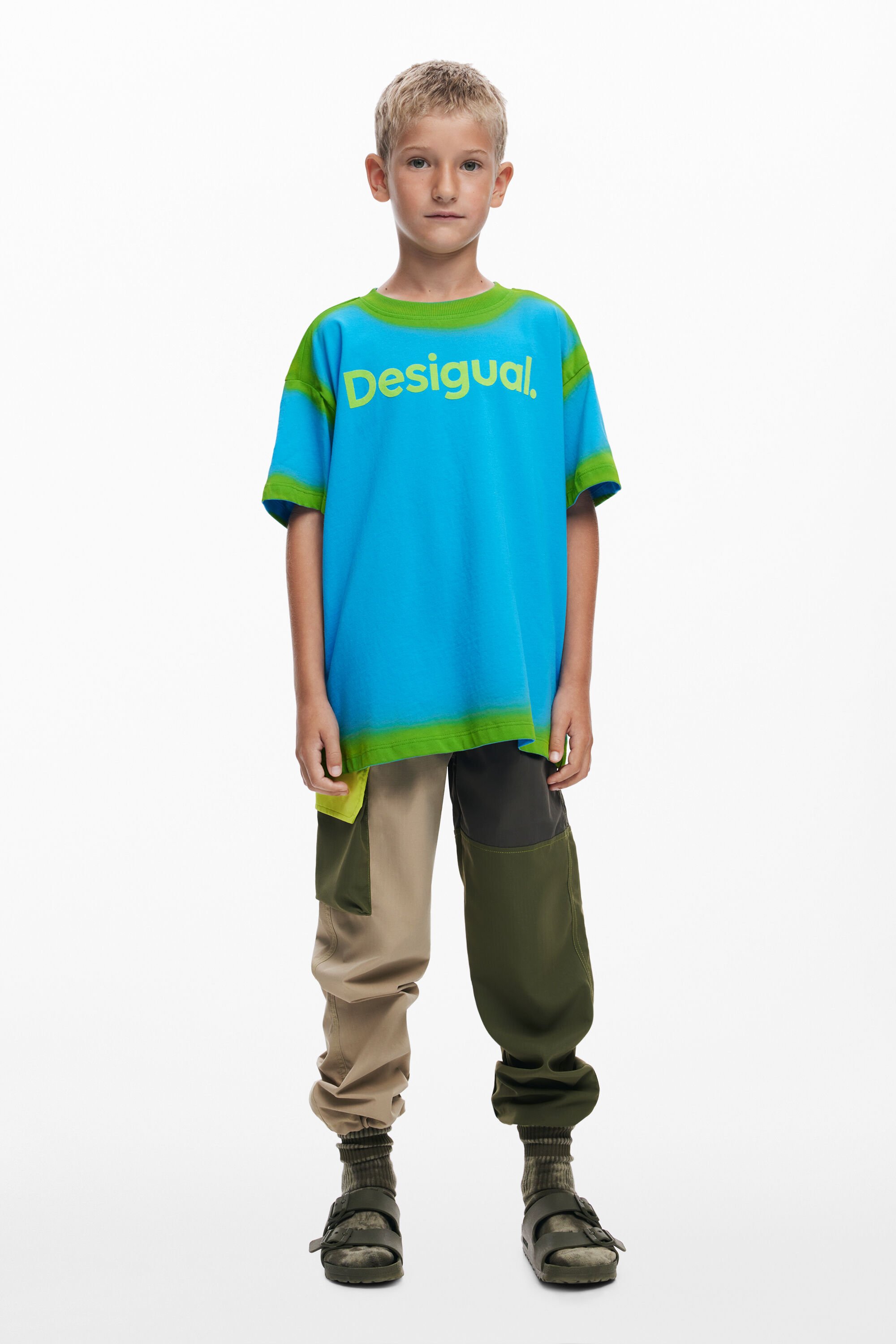 Desigual T-shirt met korte mouwen en verloop - BLUE