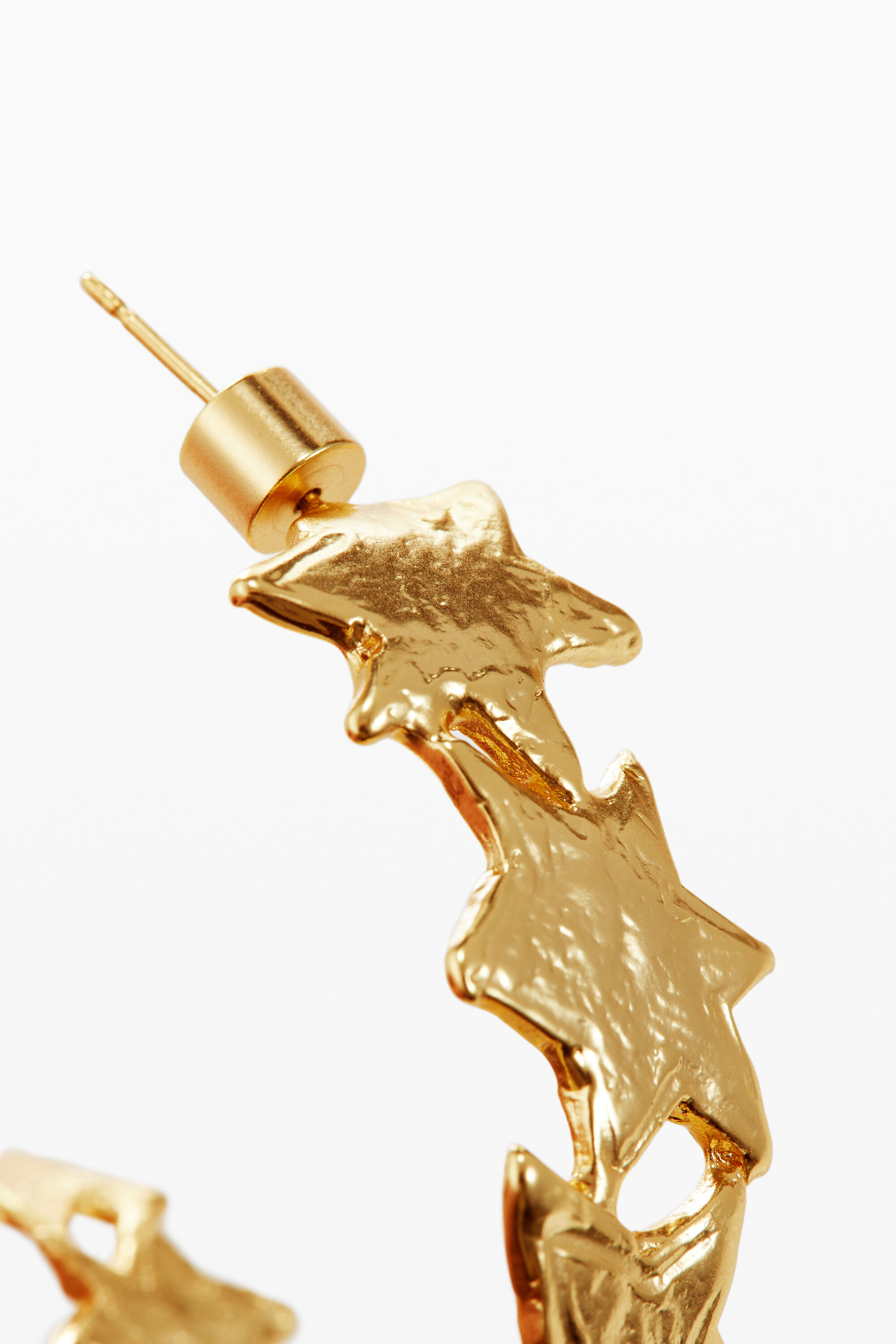Pendientes espiral estrellas baño oro Zalio, U