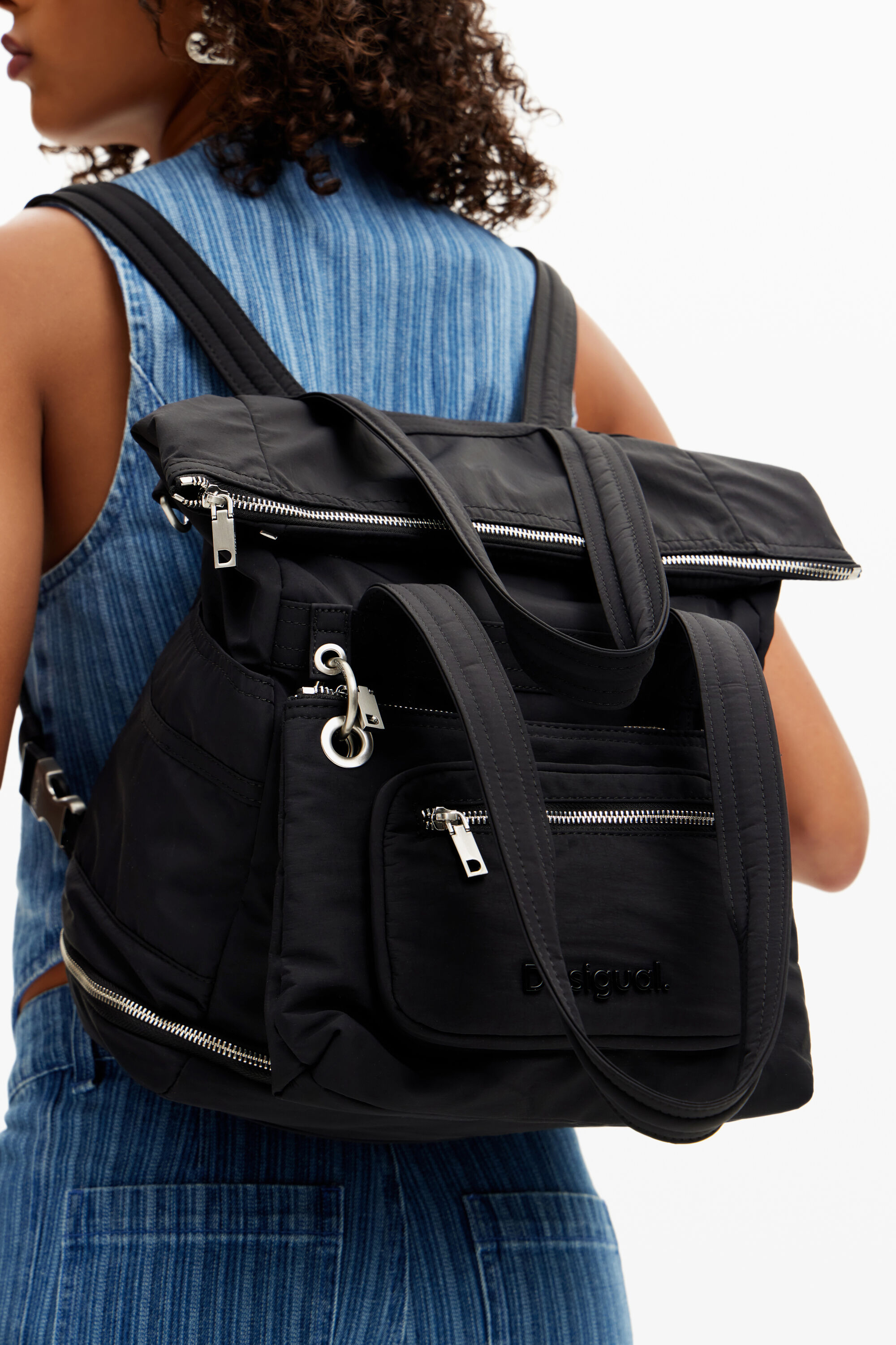DESIGUAL XL MULTI-POSITION VOYAGER BACKPACK