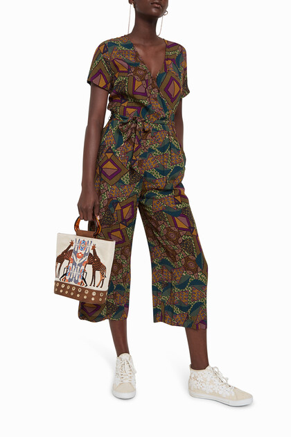 African geometric print jumpsuit