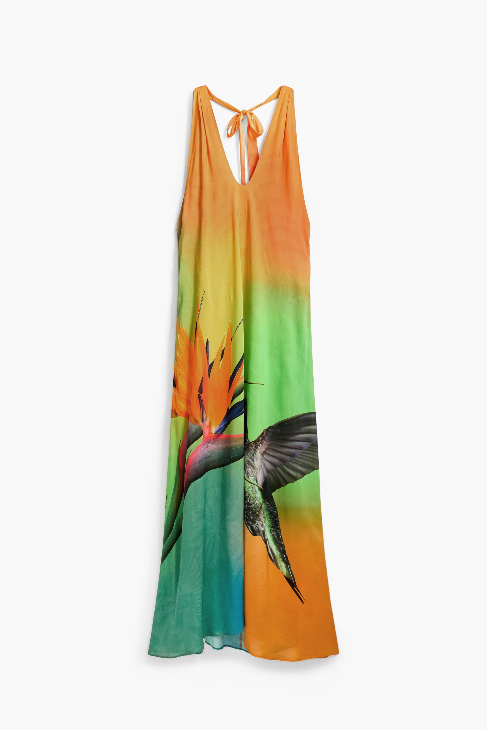 Desigual, Printed long dress, Viscose, XS