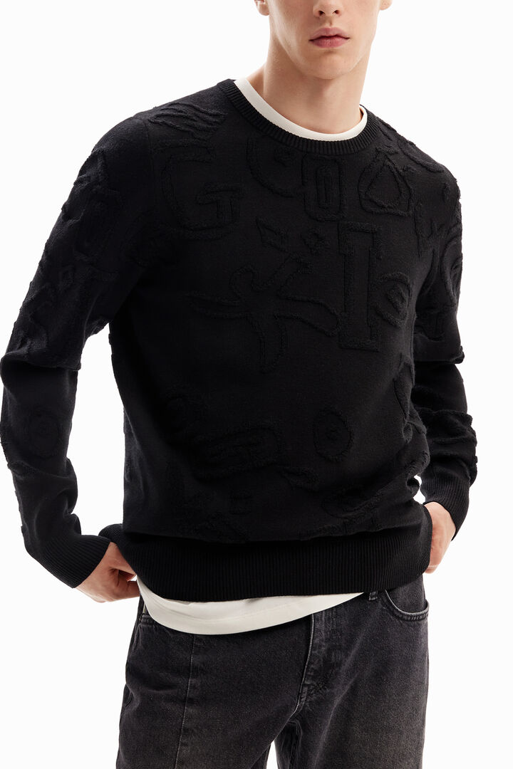 Textured motif pullover | Desigual