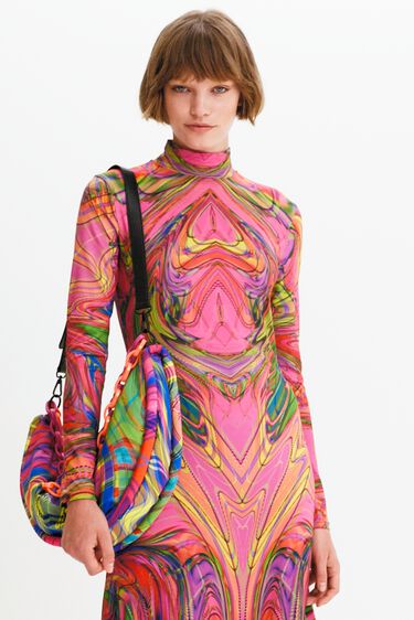 María Escoté slim midi dress | Desigual