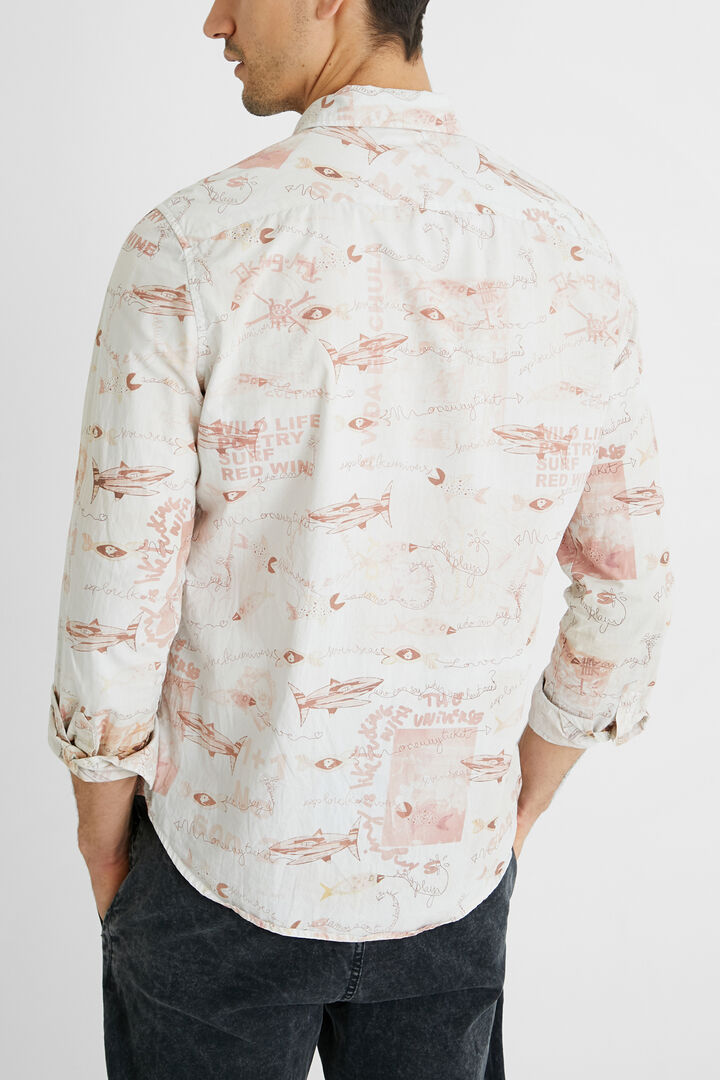 Printed cotton poplin shirt | Desigual