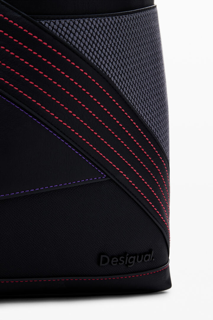 Medium backpack with topstitching | Desigual