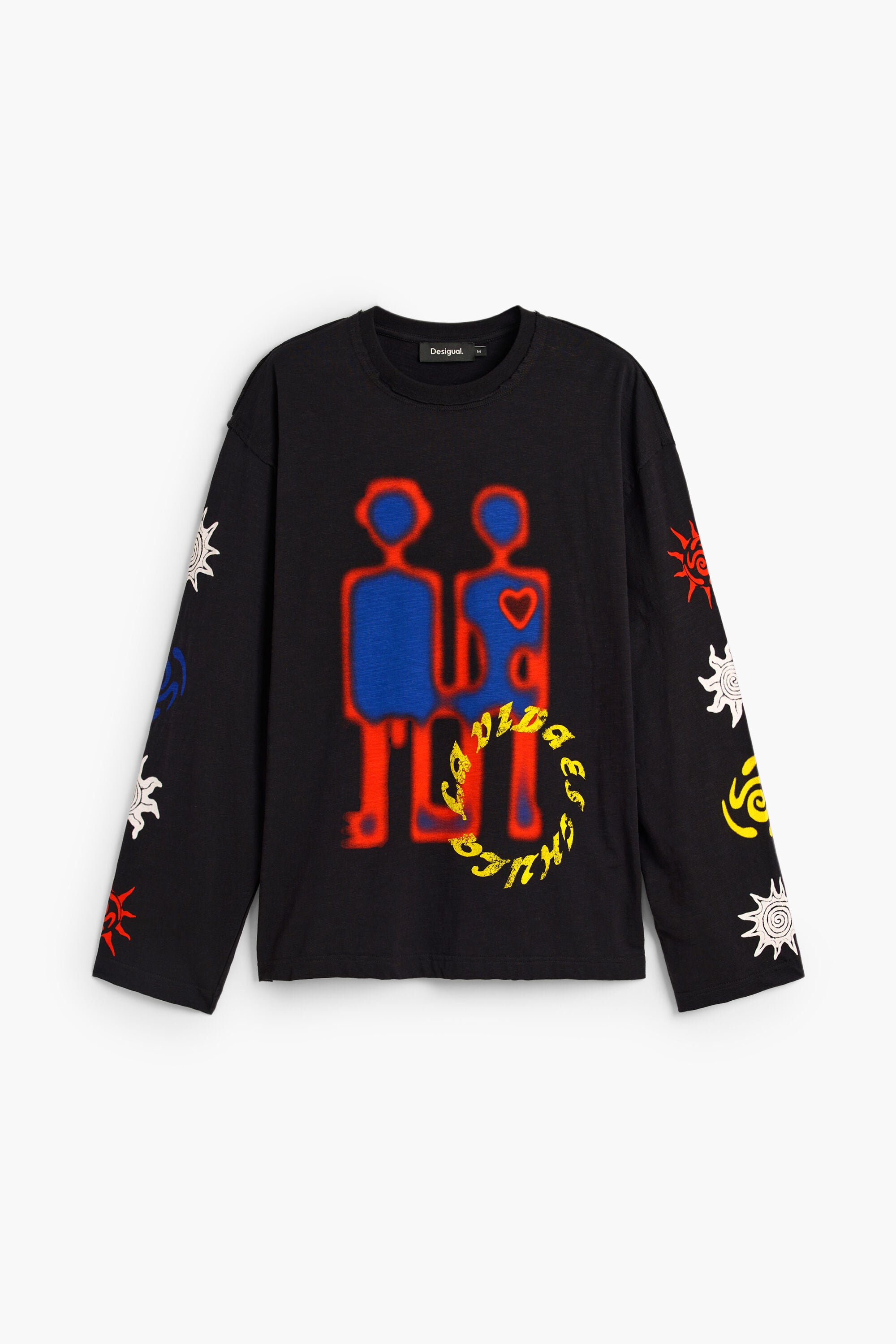 Desigual Noir T-Shirt Robots Dark - Image 2