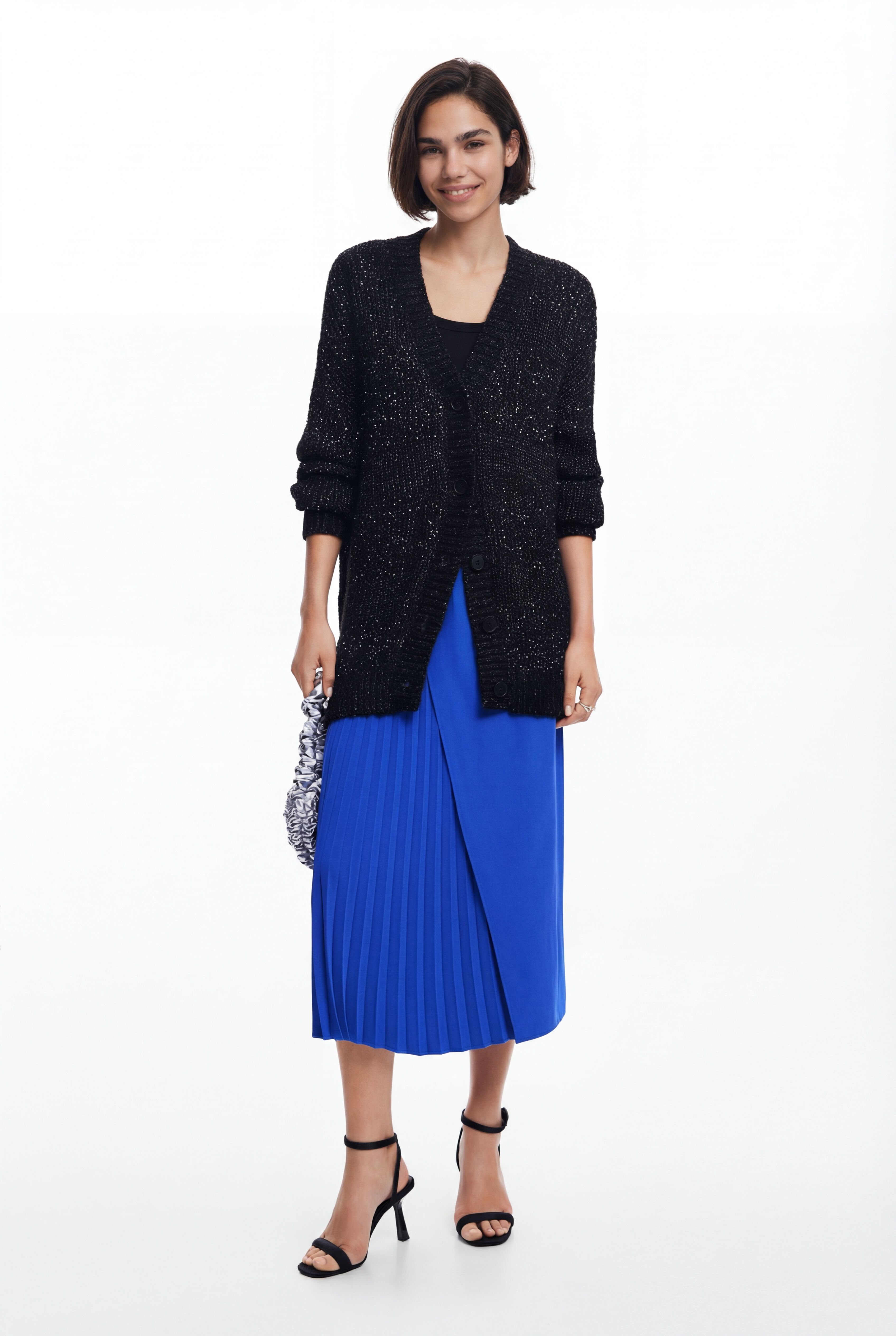 Desigual, Langer Rock, Polyester, Blau, XS