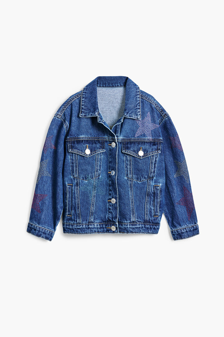 Denim jacket with strass | Desigual
