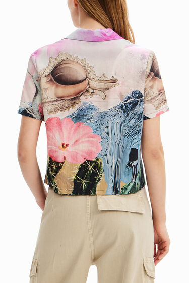 Kort shirt met fantasieprint | Desigual