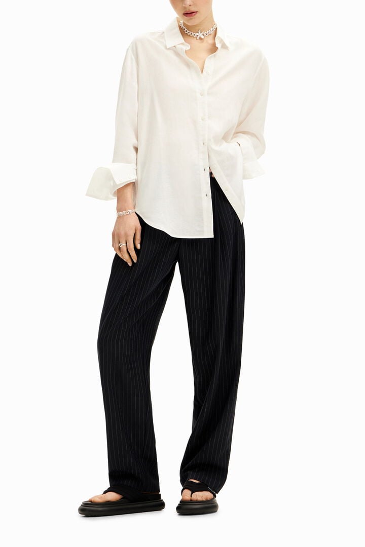 Camisa oversize macramé