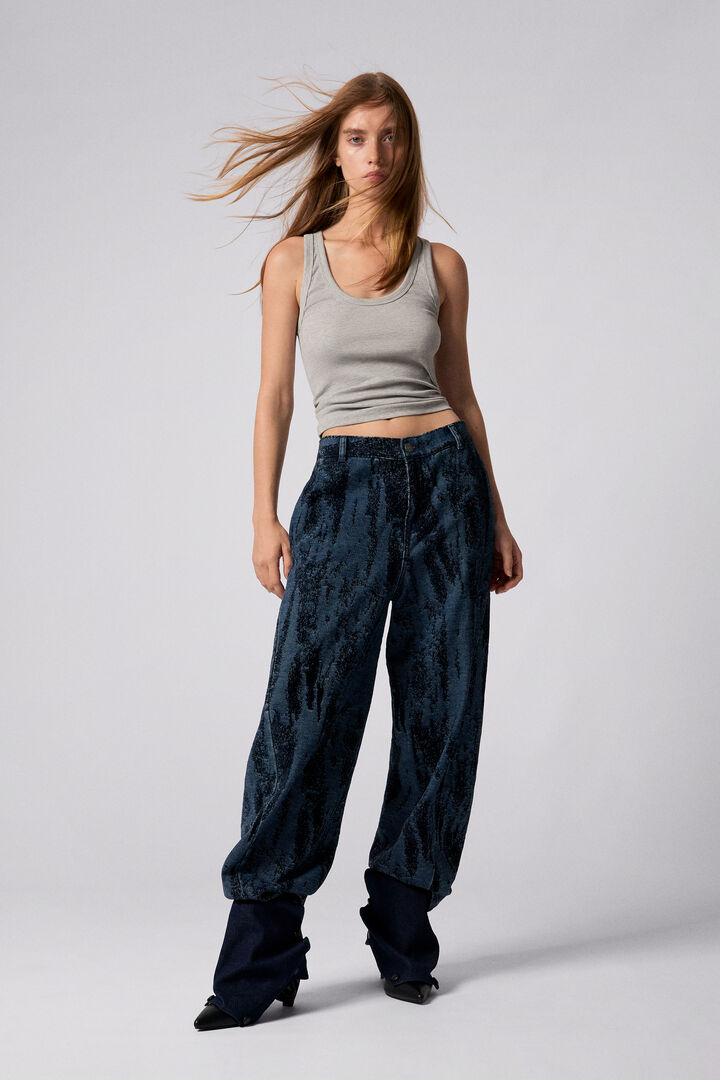 Jacquard gradient denim trousers | Desigual