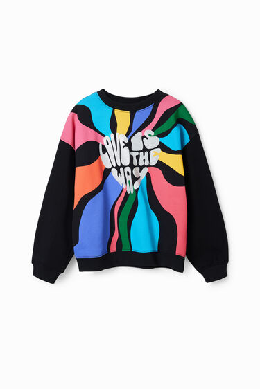 Multicolour message sweatshirt | Desigual