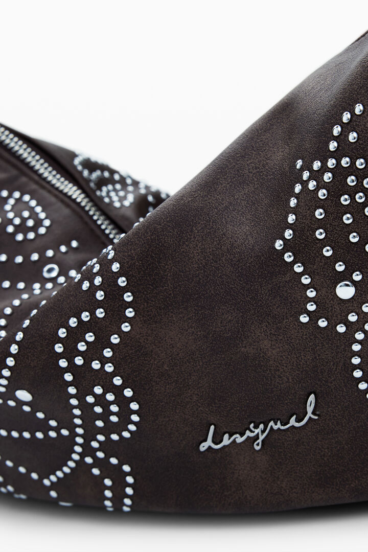 Bolso efecto piel tachuelas mediano | Desigual