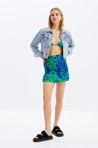 Slim tropical mini skirt | Desigual