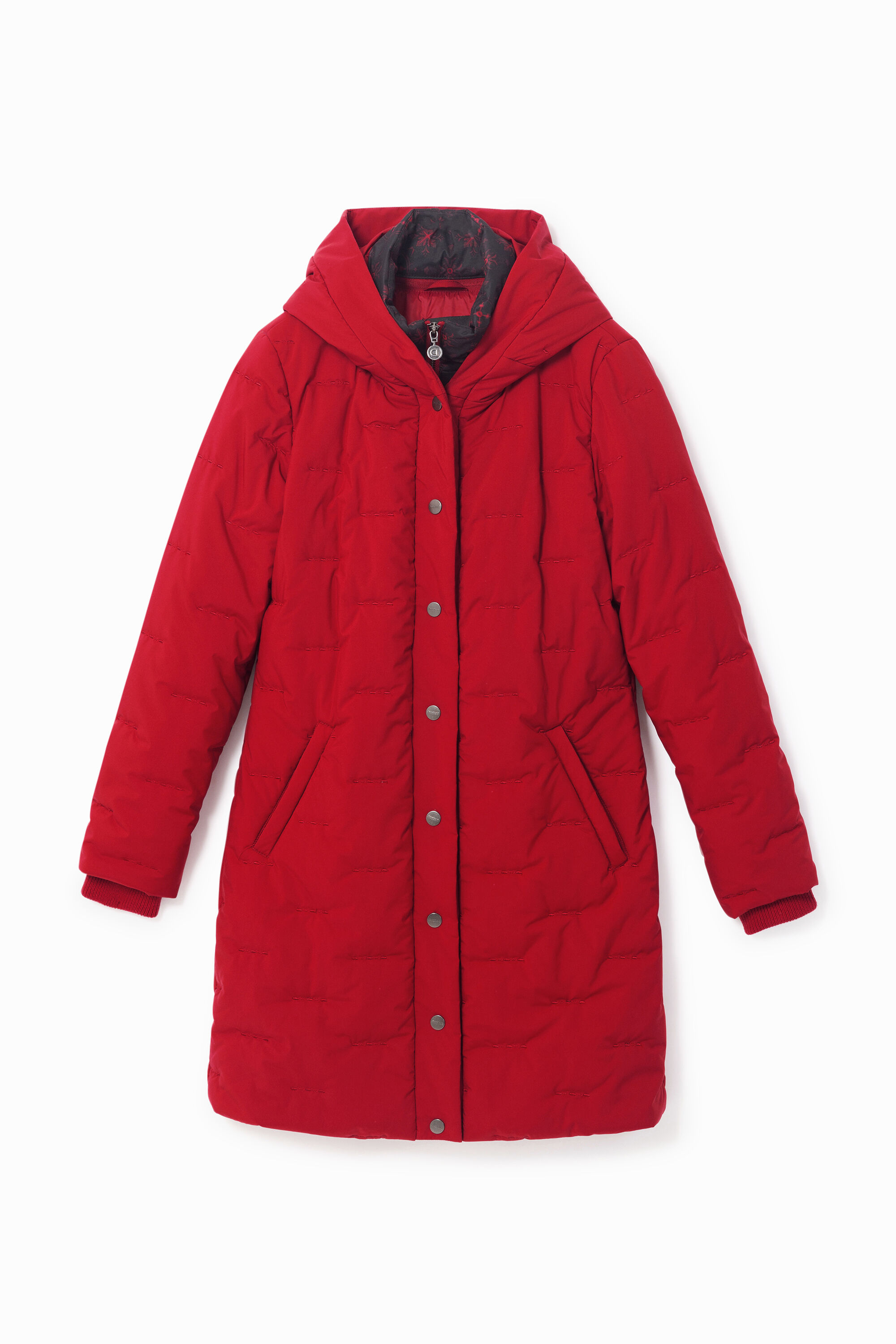 Long padded hooded coat Desigual