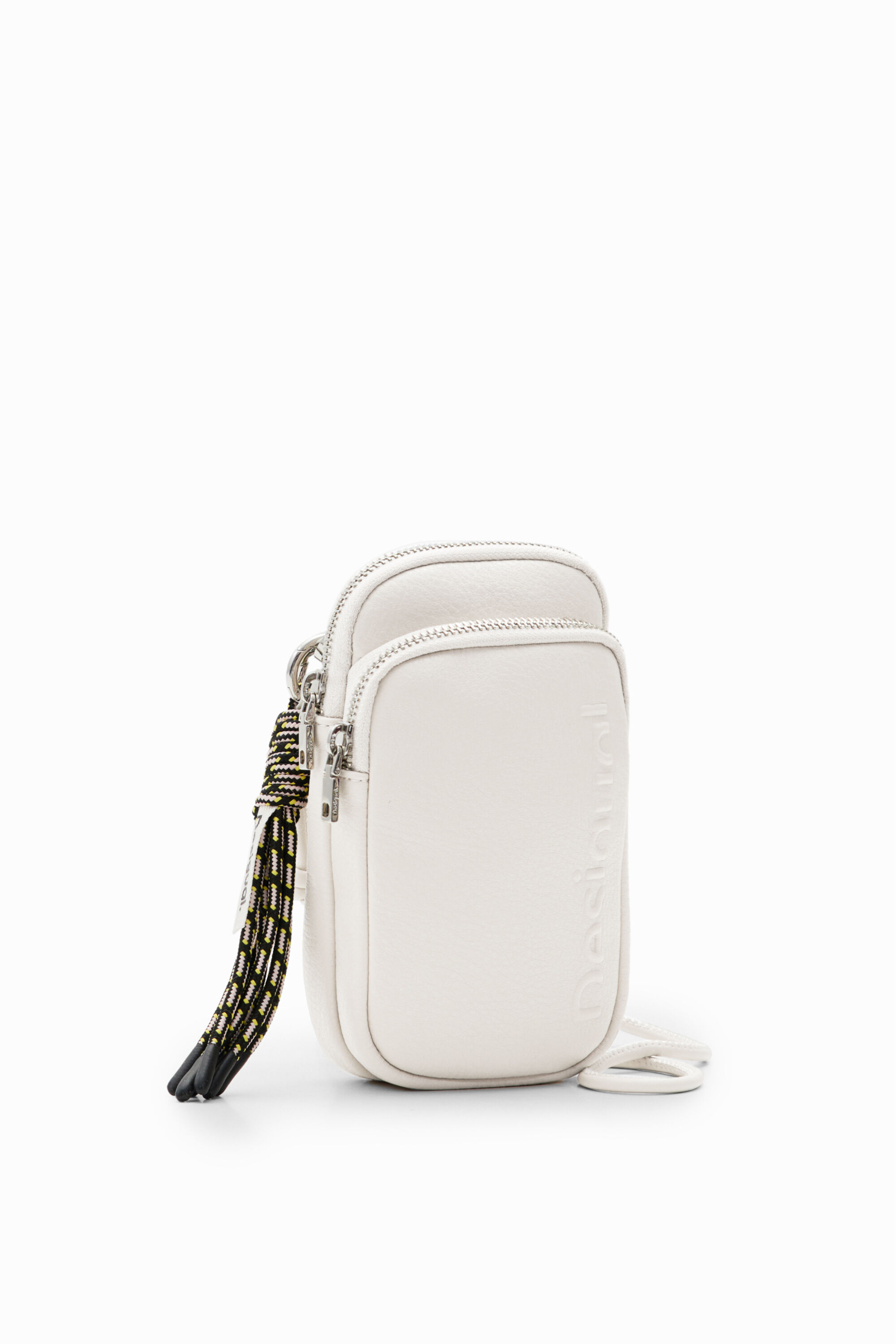 Desigual Leather-effect Wallet Phone Pouch In White