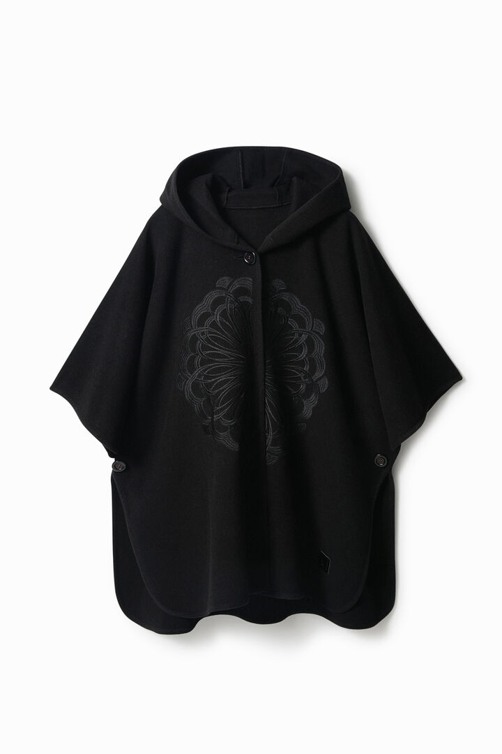 Poncho capucha bordado | Desigual