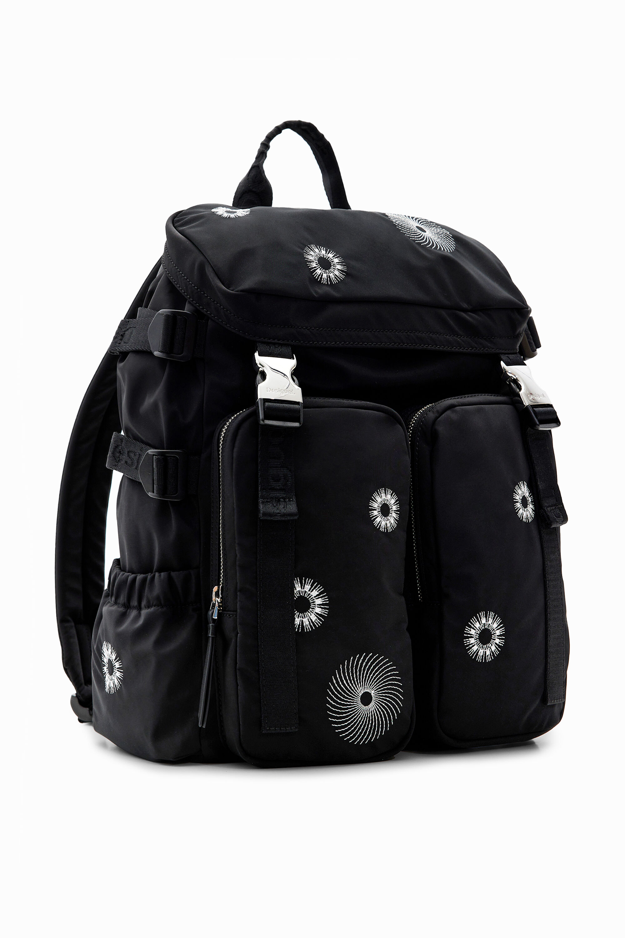 Large embroidered backpack
