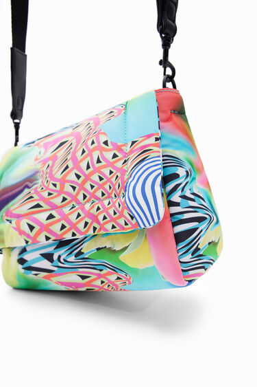 Sac à bandoulière moyen psychédélique | Desigual