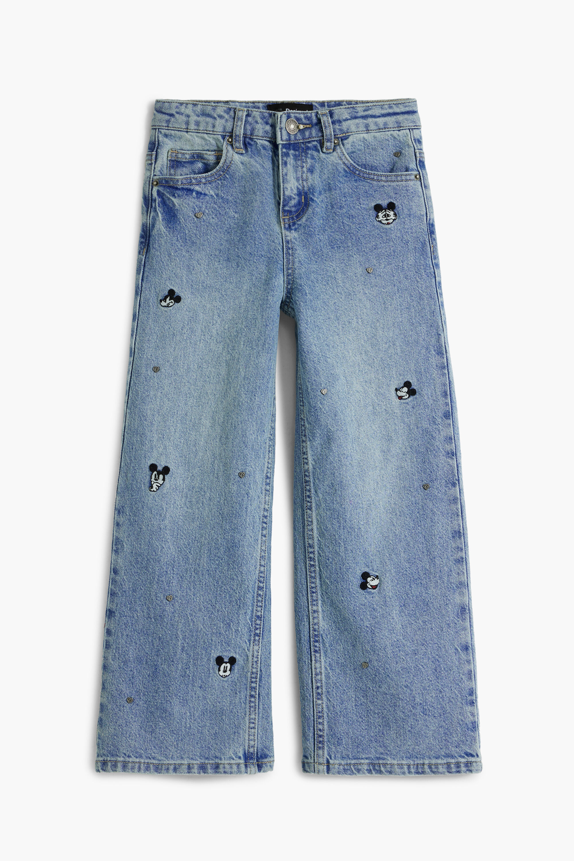 Desigual, Wide Mickey™-Jeans, Baumwolle, Blau, 13/14