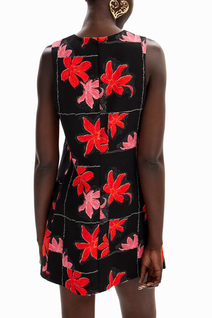 Floral mini pinafore dress | Desigual