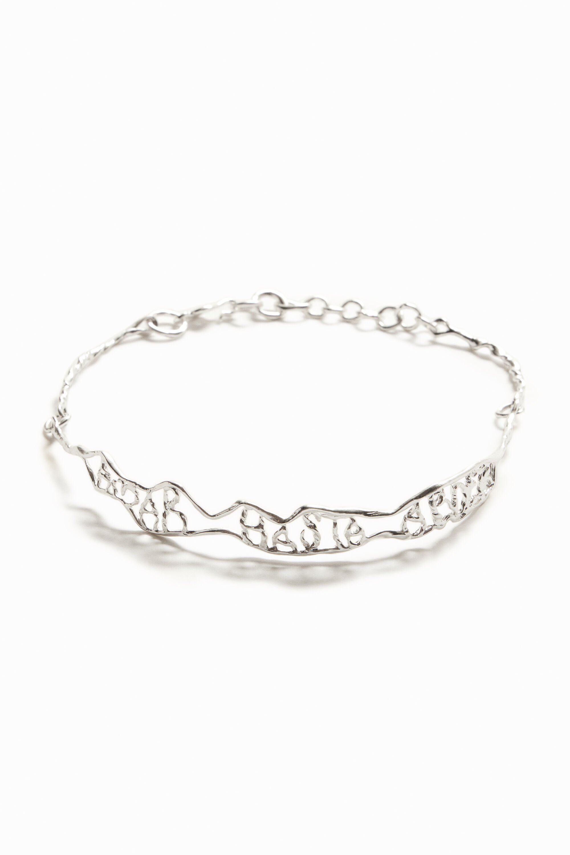 Zalio silver plated narrow message choker