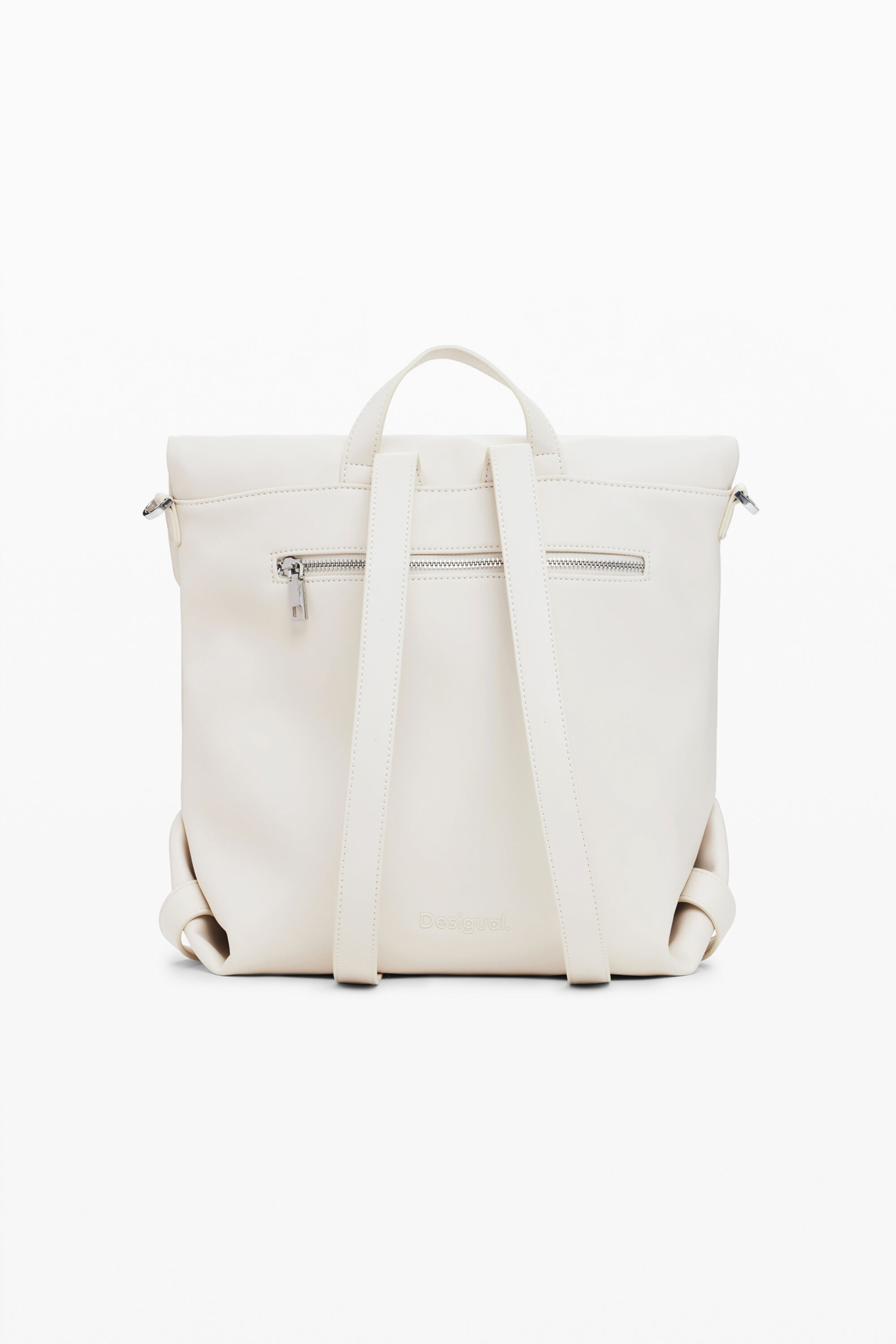 DESIGUAL MEDIUM CHROME FLAP BACKPACK