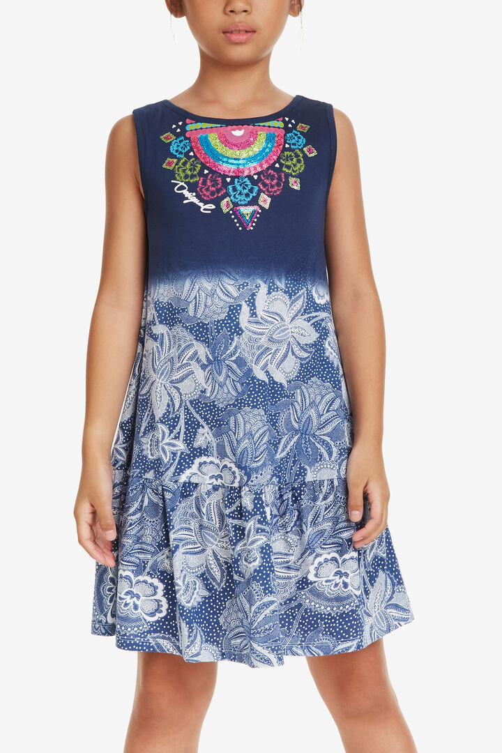 Robe bleue à paillettes Bloemfontein | Desigual