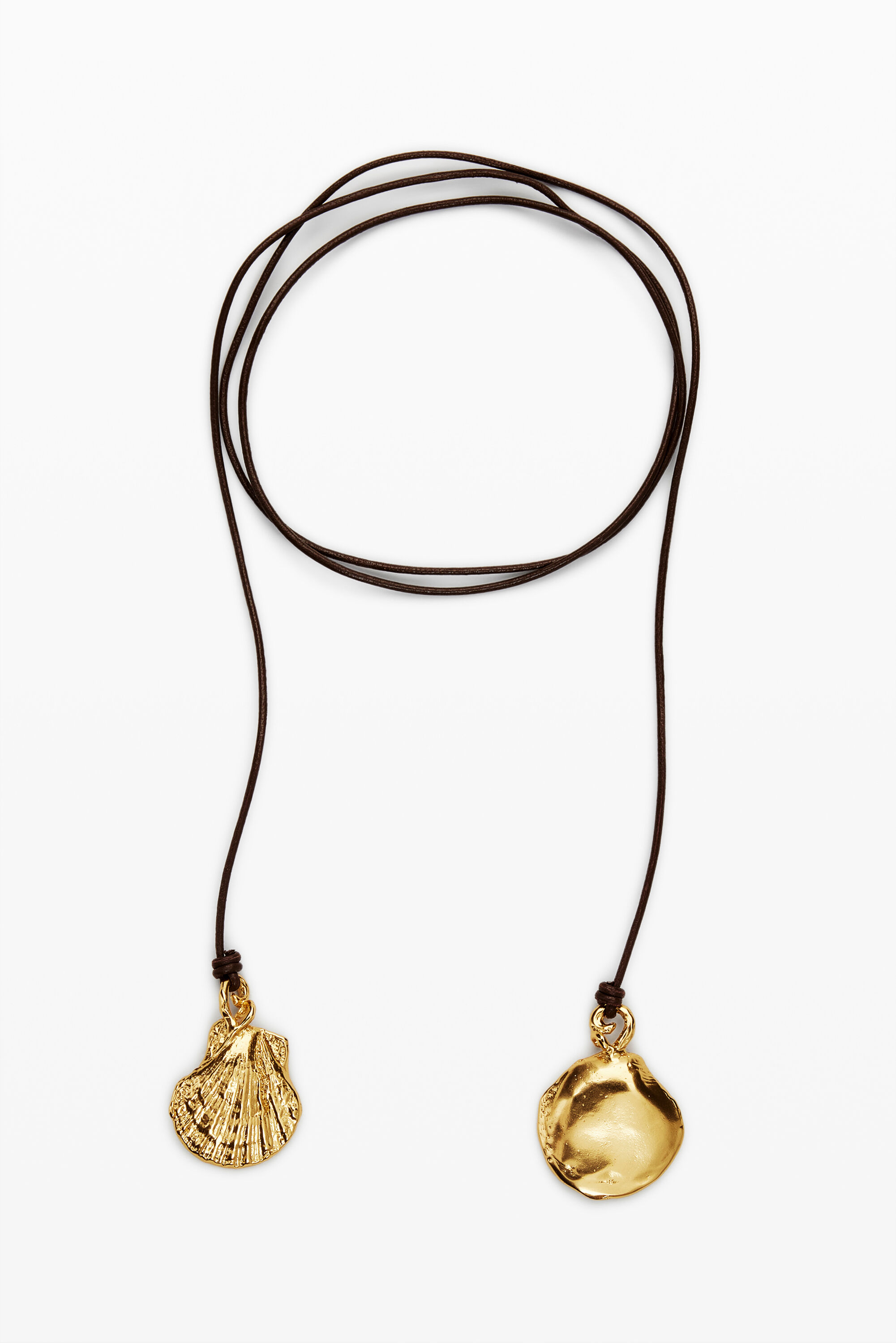 Multi-position pendant silver-plated leather cord Zalio