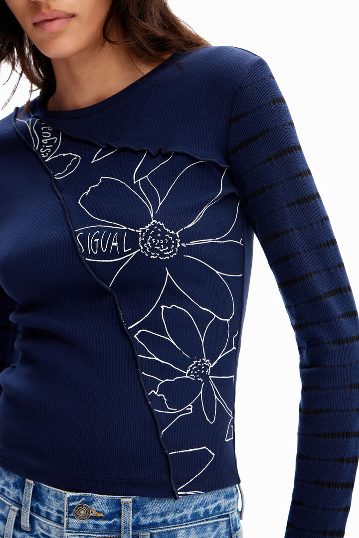 Camiseta patch flores | Desigual