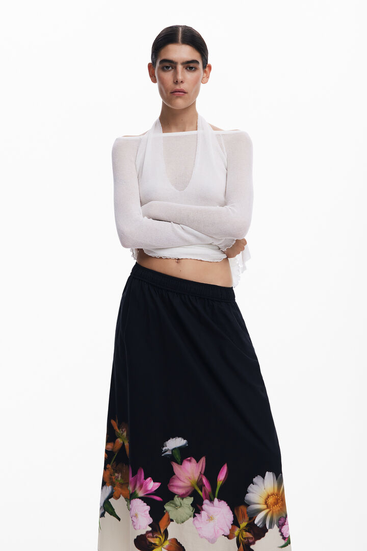 Gonna midi a fiori | Desigual