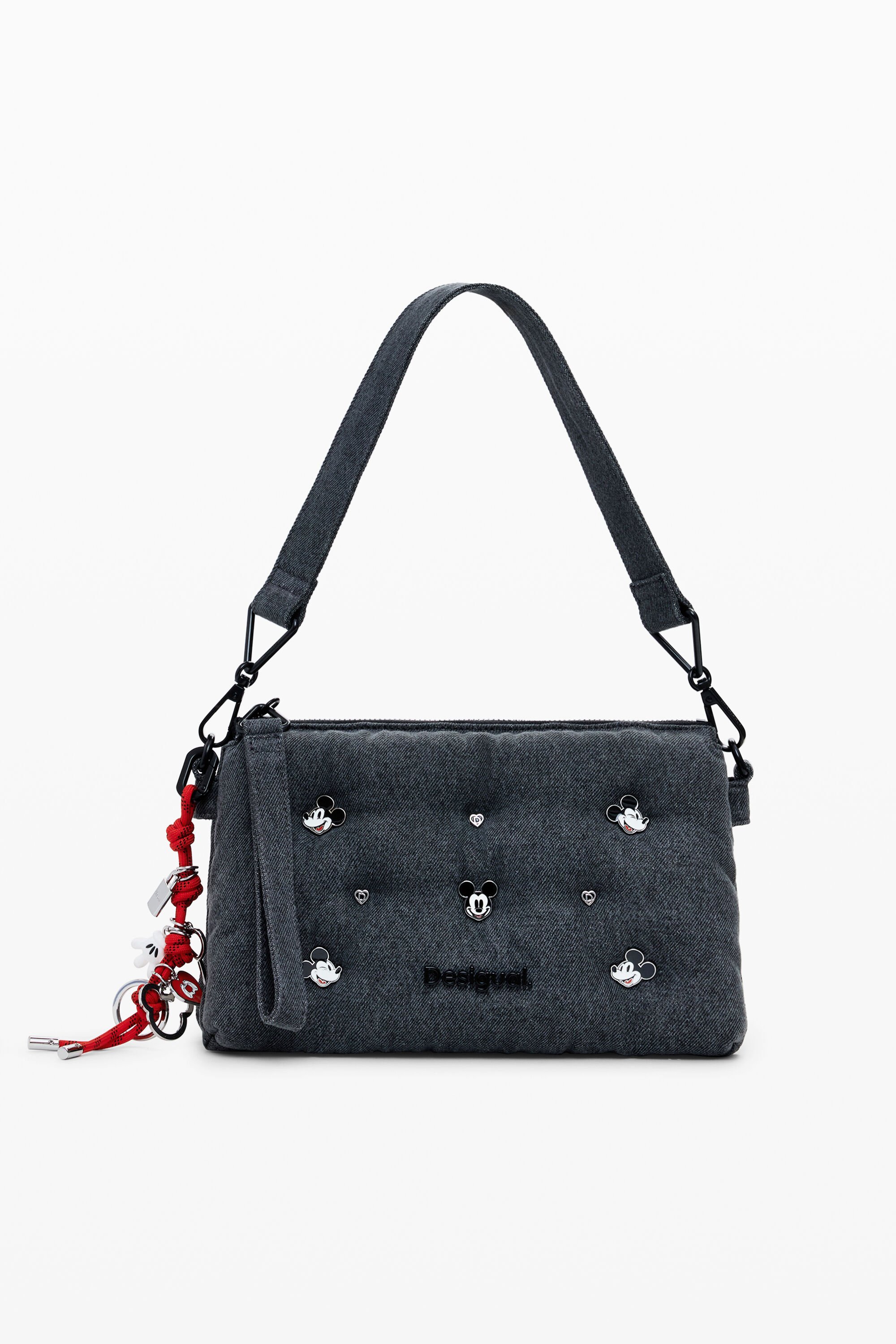 Desigual Middelgrote denim schoudertas Mickey™ - BLACK