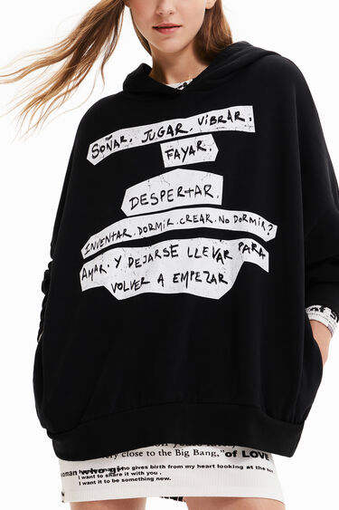 Sudadera oversize texto Manifesto | Desigual