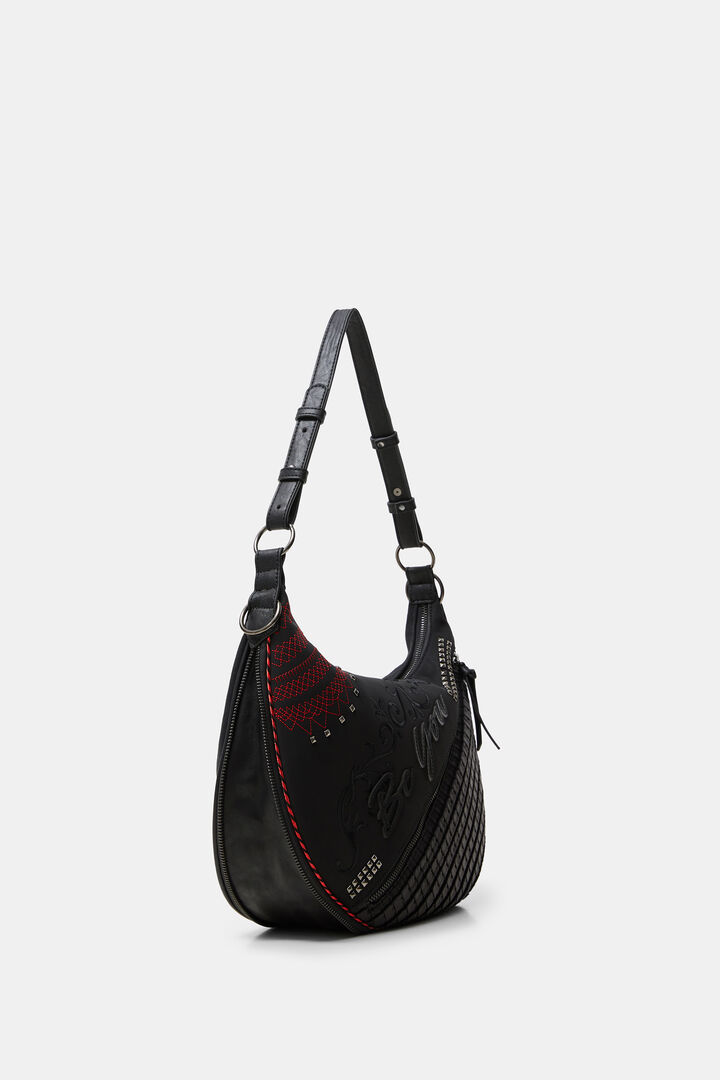 Bolso media luna grabado | Desigual