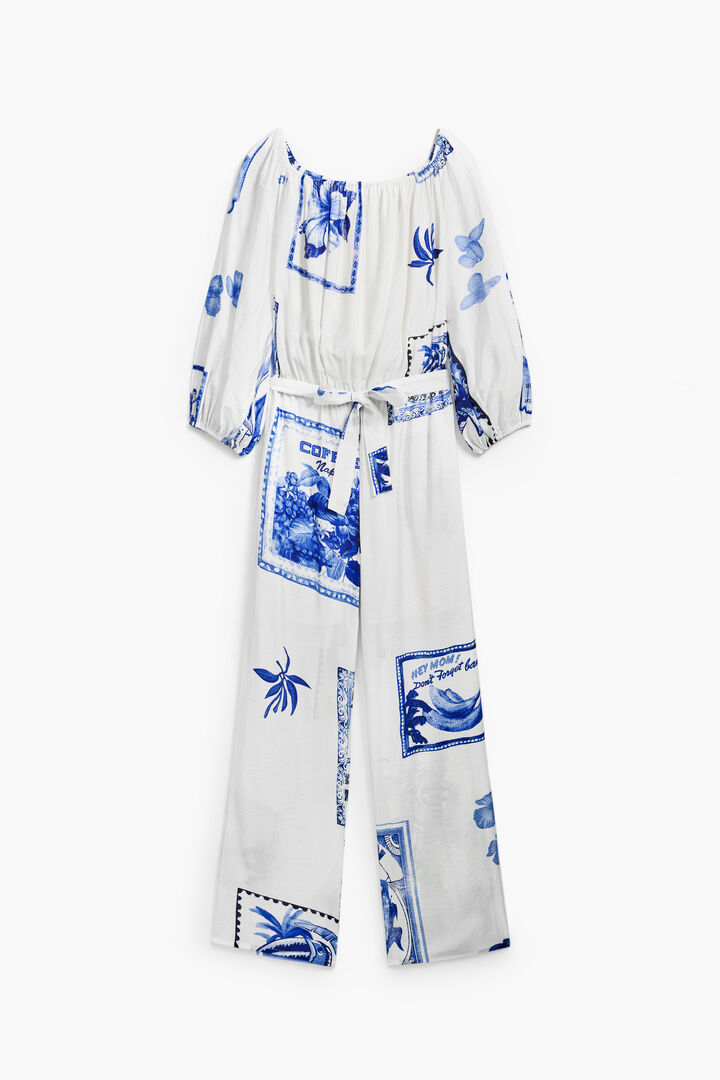 Postcard print jumpsuit | Desigual