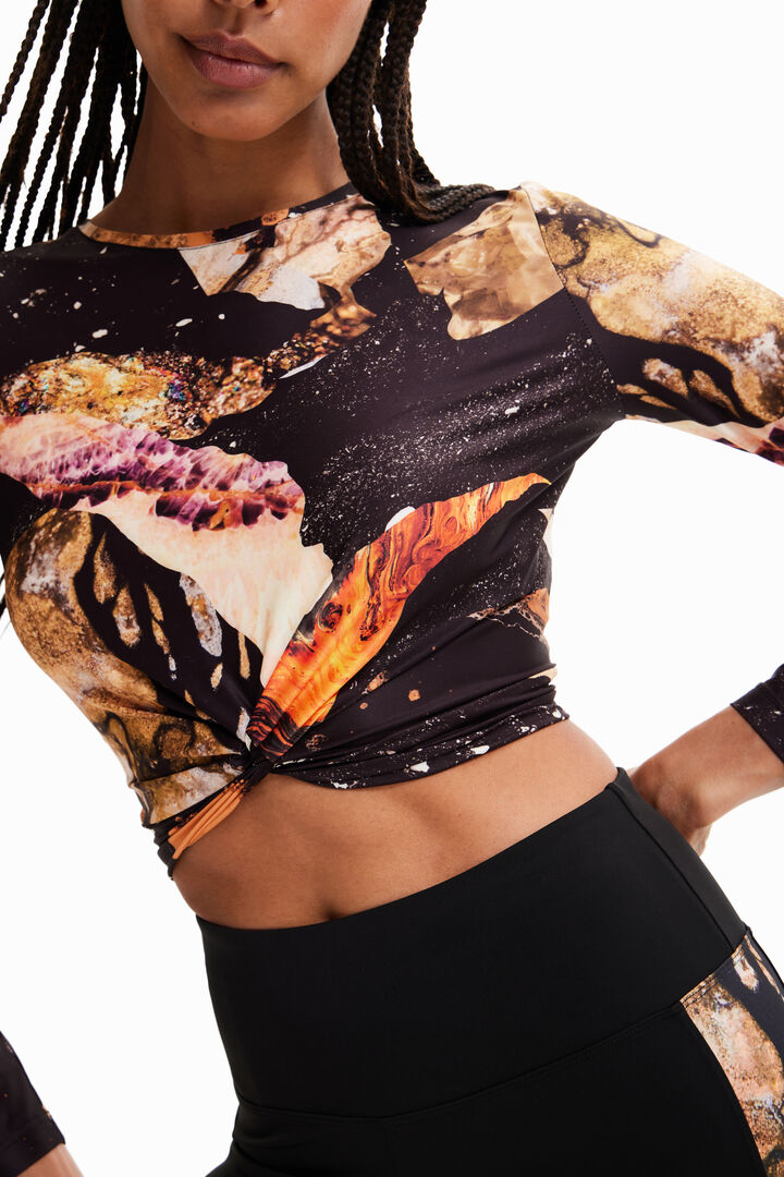T-shirt court minéraux | Desigual