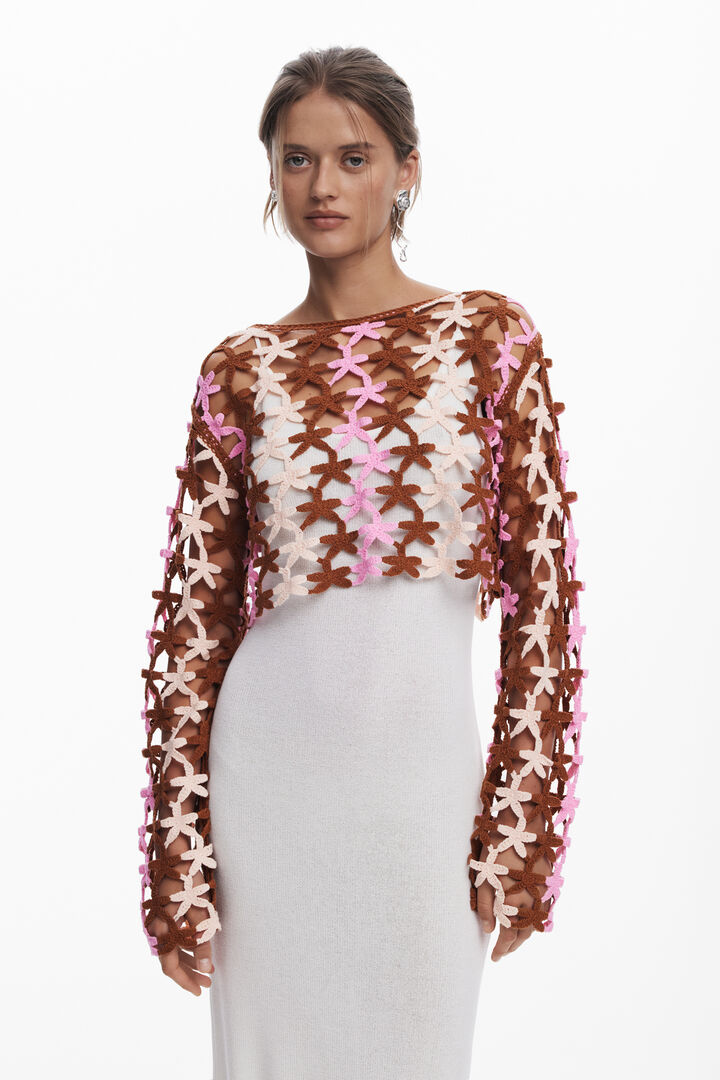 2-in-1 crochet dress | Desigual