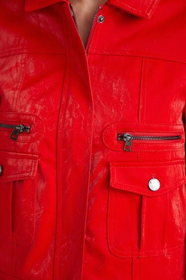 Multi-pocket PU jacket | Desigual