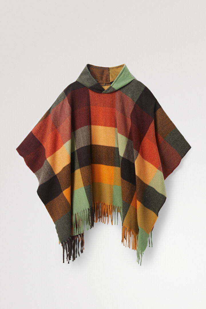 Tartan poncho hood | Desigual