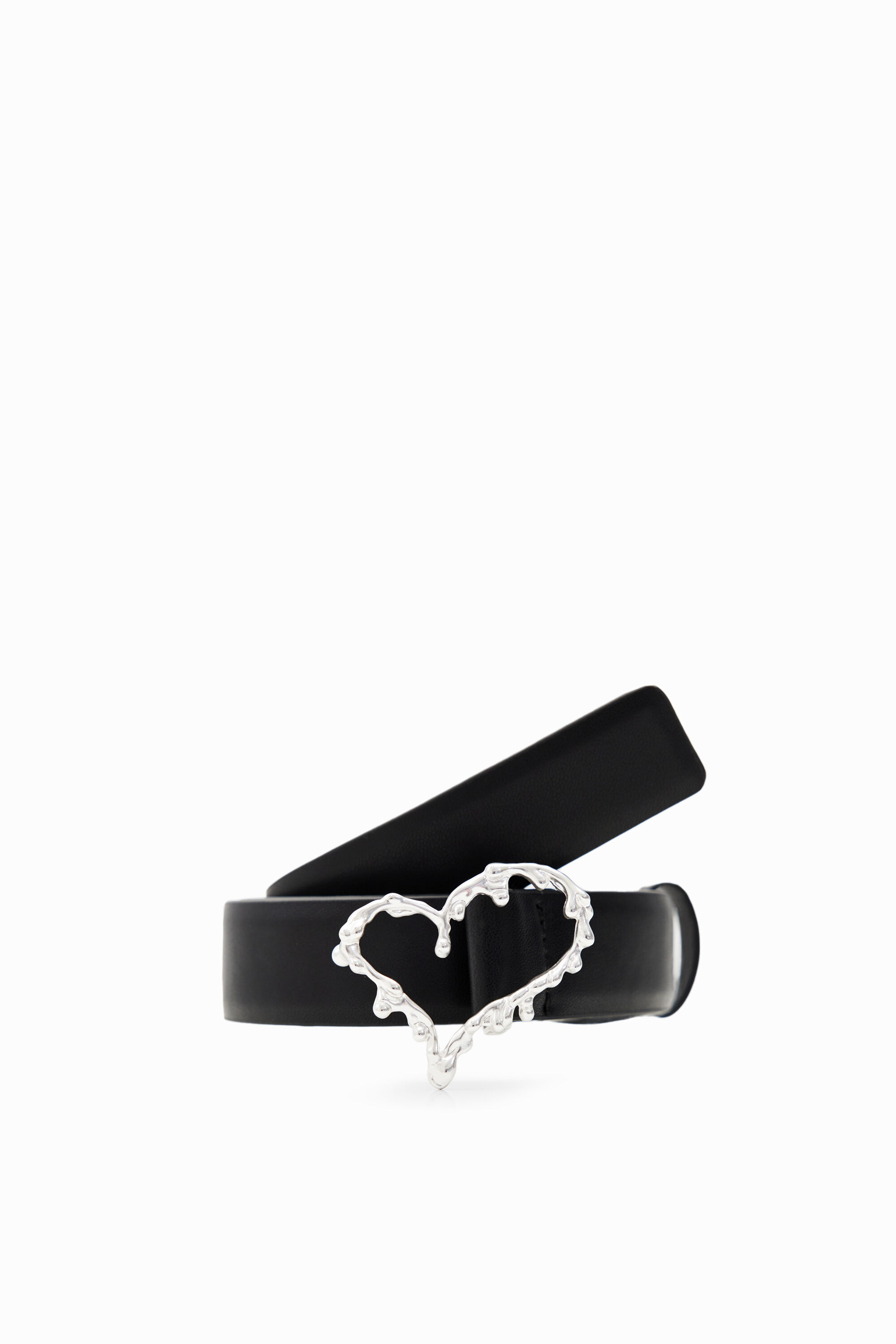 Desigual Zalio Leather Belt In Black