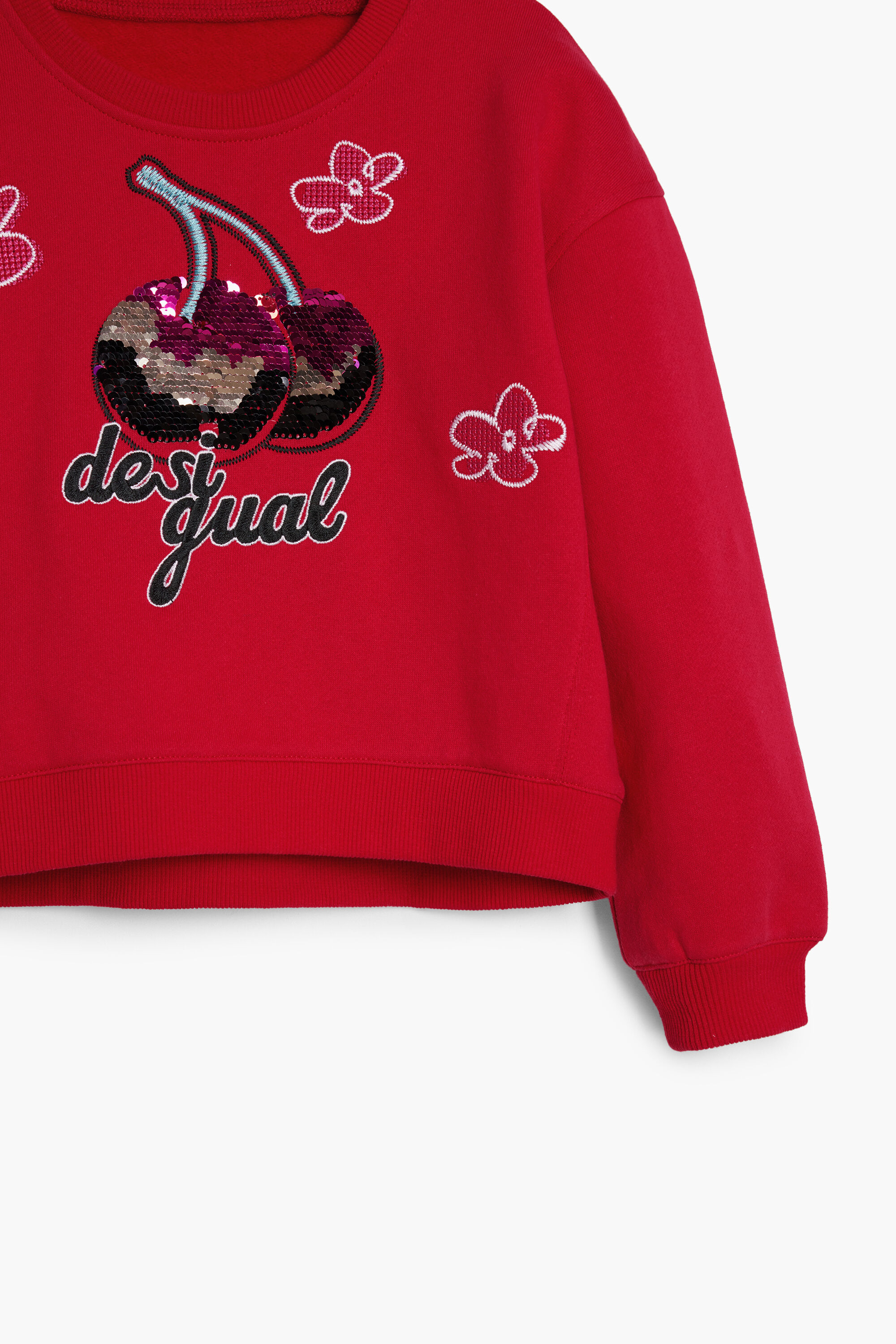 Sequin cherry sweatshirt girl's I Desigual.com